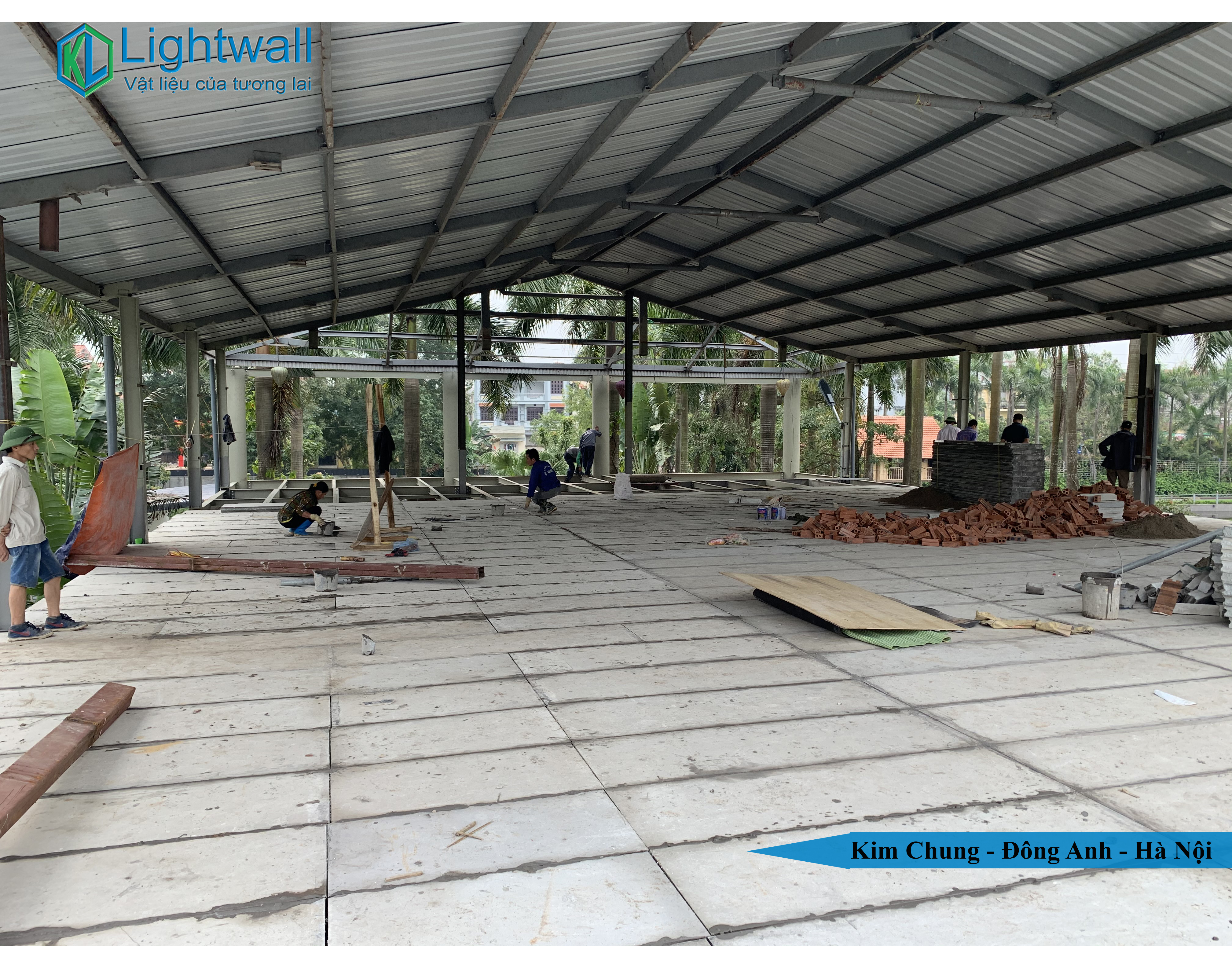 Tấm bê tông nhẹ làm 400m2 sàn tại Khu sinh thái Phương Nam 