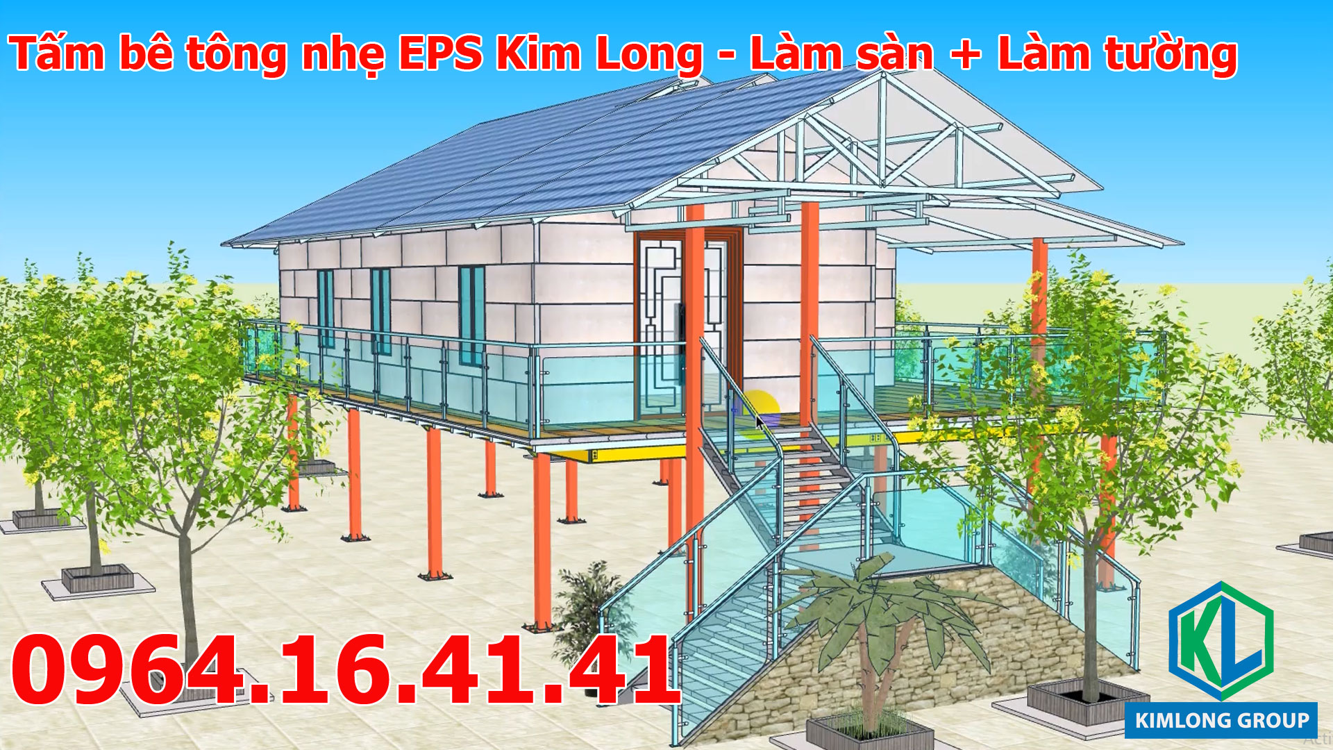 Chi phí lắp dựng Khung thép tiền chế + Chi phí lắp ghép sàn Bê tông nhẹ EPS 